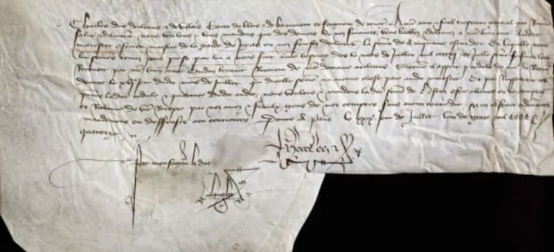 Duque de Orleans 1415 Carta de San Valentin a su esposa
