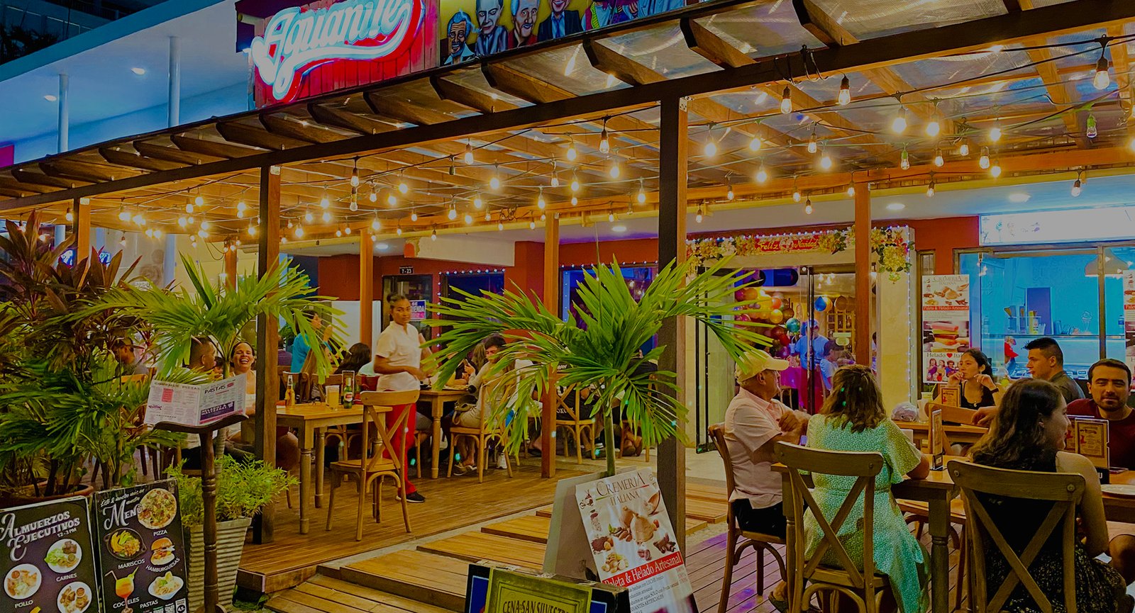 Celia Cruz en Pizzeria Aguanile